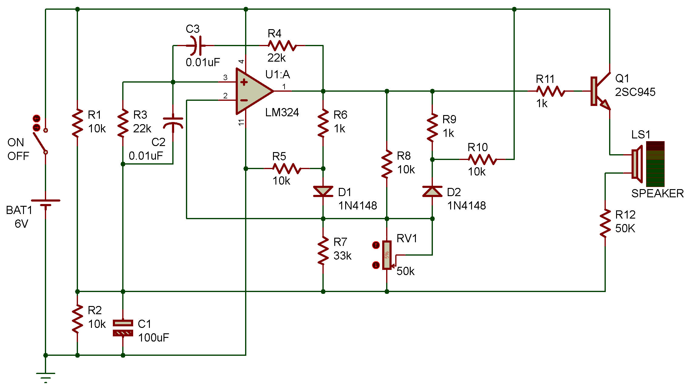 lm324 oscillator schematic