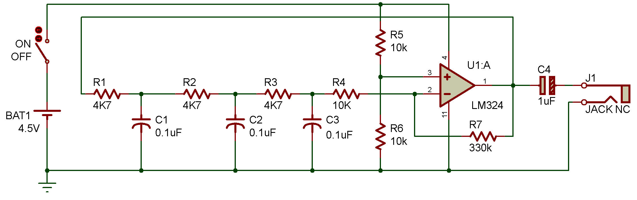 lm324 oscillator schematic