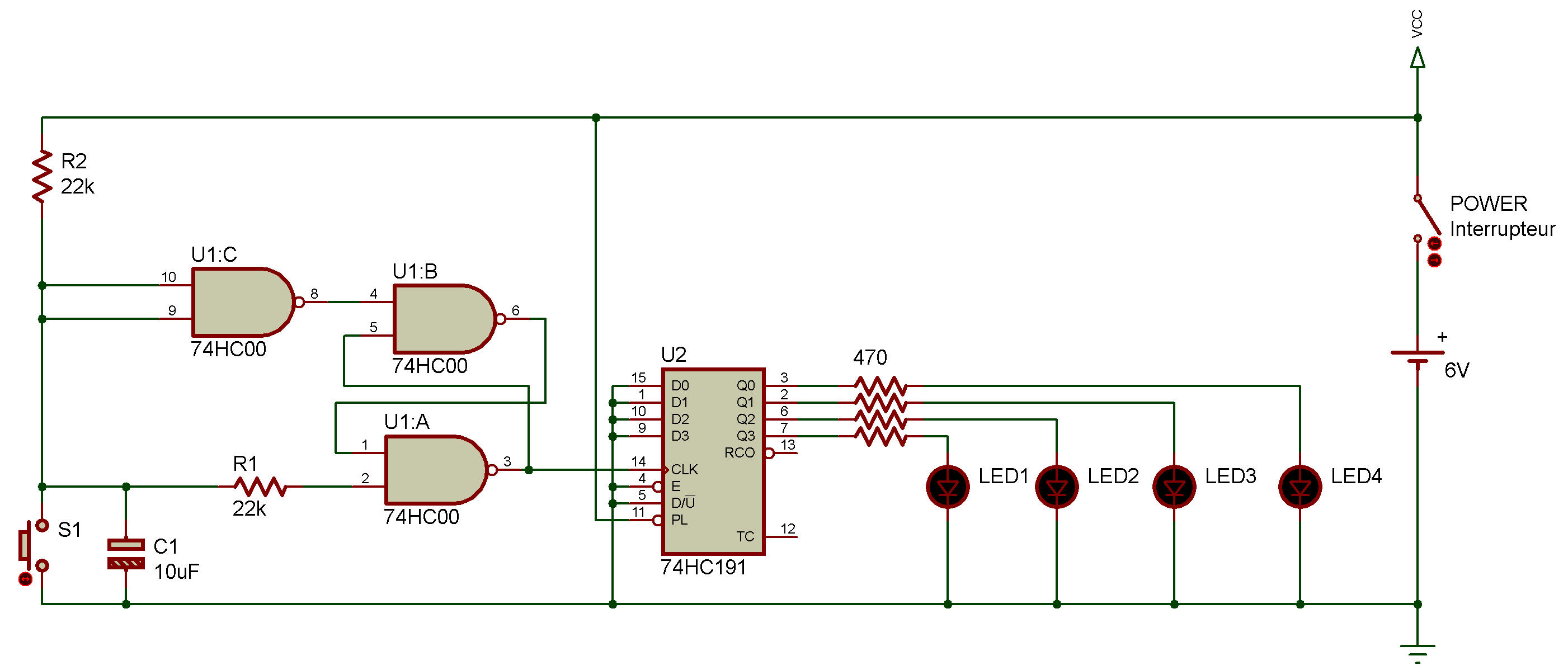 Hexadecimal counter